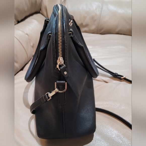 Kate Spade Black Saffiano Leather bag with crossbody strap, 13"x10"x5" EUC - Picture 9 of 15